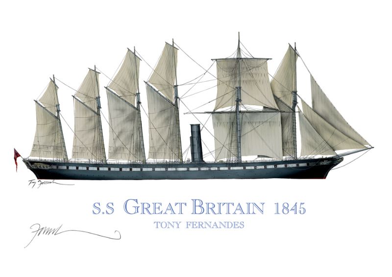 First Day Cover SS Great Britain 1845 by Tony Fernandes
